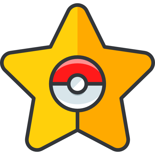 star with a mini pokeball